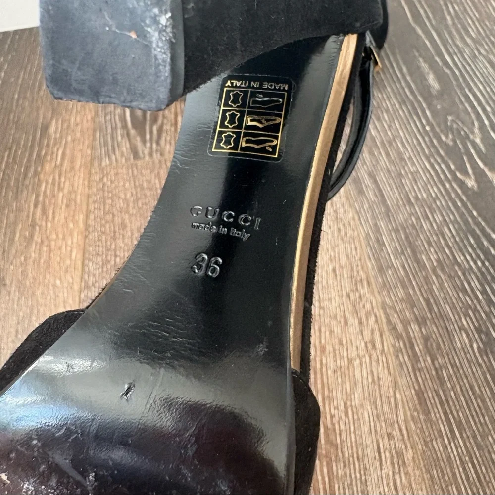Gucci Vintage Black Heels Size 6 - Picture 10 of 13
